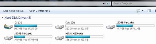 my computer disk usage