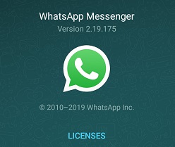 whatsapp version 2.19.175