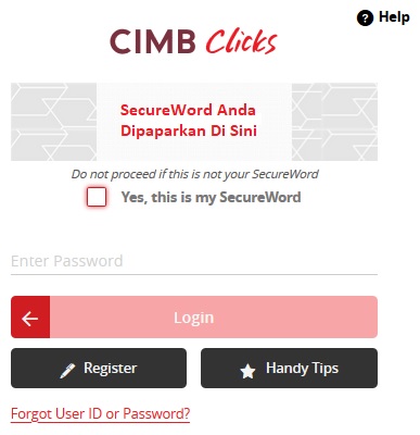 cimbclicks secureword